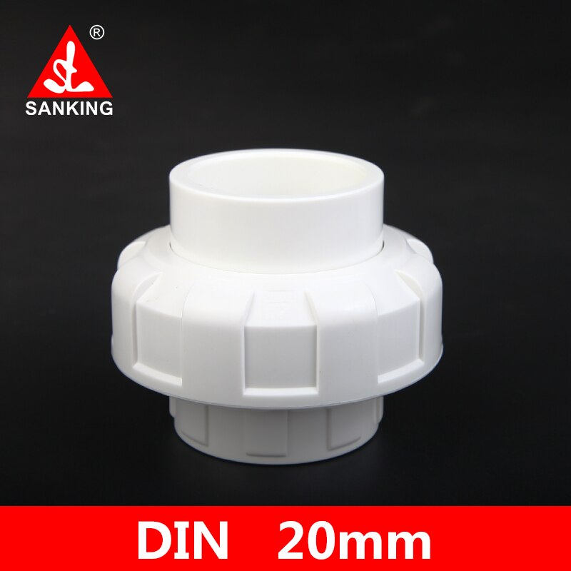 Sanking  UPVC Union 20mm  Connectors Garden Irrigation Tube Fittings Aquarium Tank Pipe Adapter Garden Water Connectors